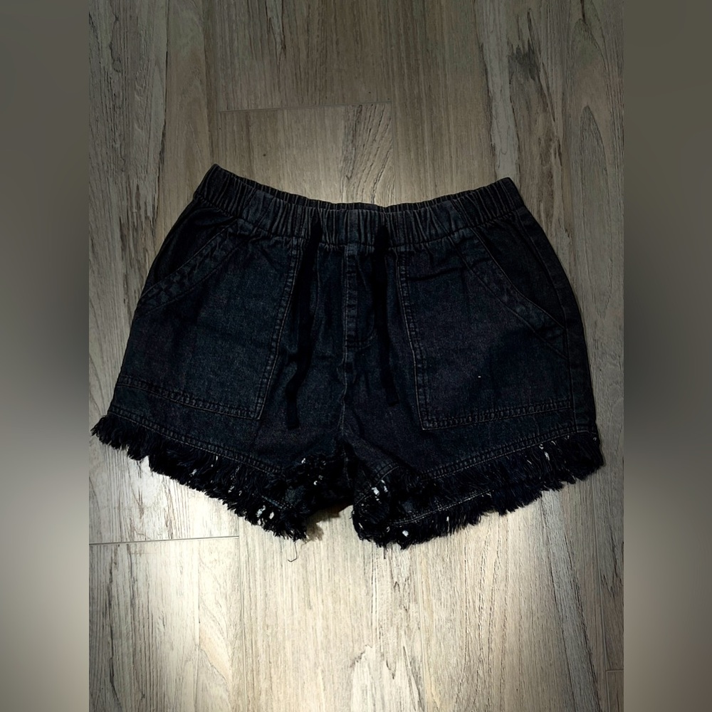 SESERAGI Women's Cotton Shorts BLACK Size L
